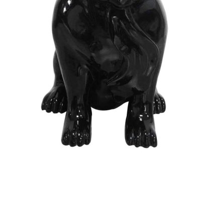 Statue & Statuette | Sculpture Design Chien "Dude" 37cm Noir Accessoires Déco Noir