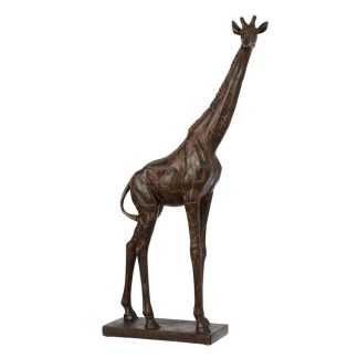 Statue & Statuette | Statuette Déco "Girafe" 73cm Marron Accessoires Déco Marron