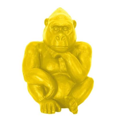 Statue & Statuette | Statuette Déco Magnésie "Gorille" 54cm Jaune Accessoires Déco Jaune