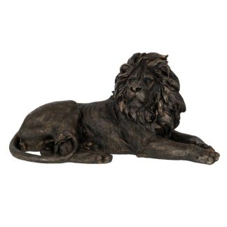 Statue & Statuette | Statuette Déco "Lion Couché" 80cm Bronze Accessoires Déco Bronze