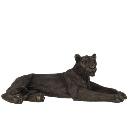 Statue & Statuette | Statuette Déco "Lionne Couchée" 81cm Bronze Accessoires Déco Bronze