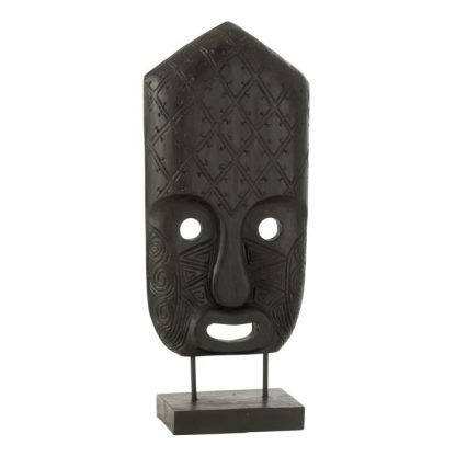 Statue & Statuette | Statuette Déco "Masque Primitif" 52cm Noir Accessoires Déco Noir