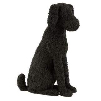 Statue & Statuette | Statuette Chien Assis Déco "Max" 49cm Noir Accessoires Déco Noir