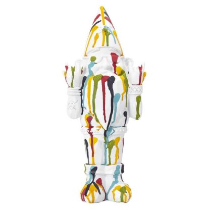 Statue & Statuette | Statuette Design "Nain de Jardin Rock" 33cm Blanc Accessoires Déco Blanc