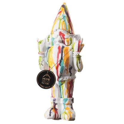 Statue & Statuette | Statuette Design "Nain de Jardin Rock" 33cm Blanc Accessoires Déco Blanc