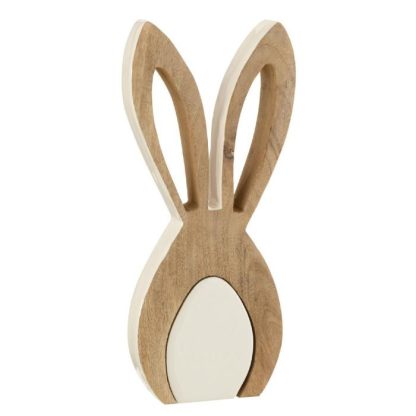 Statue & Statuette | Statuette Déco "Oreilles de Lapin" 32cm Naturel Accessoires Déco Naturel & Blanc