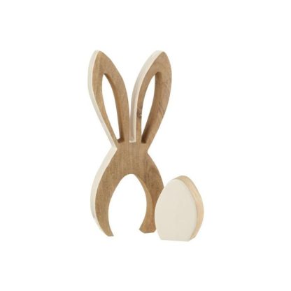 Statue & Statuette | Statuette Déco "Oreilles de Lapin" 32cm Naturel Accessoires Déco Naturel & Blanc