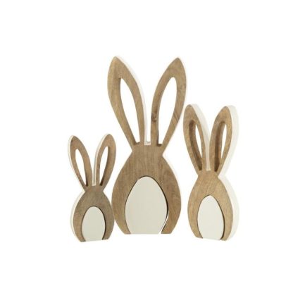 Statue & Statuette | Statuette Déco "Oreilles de Lapin" 32cm Naturel Accessoires Déco Naturel & Blanc