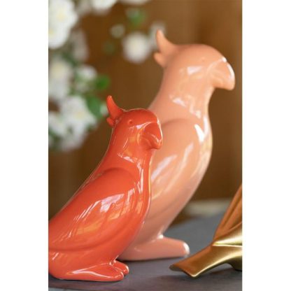 Statue & Statuette | Statuette Déco "Perroquet" 24cm Orange Accessoires Déco Orange