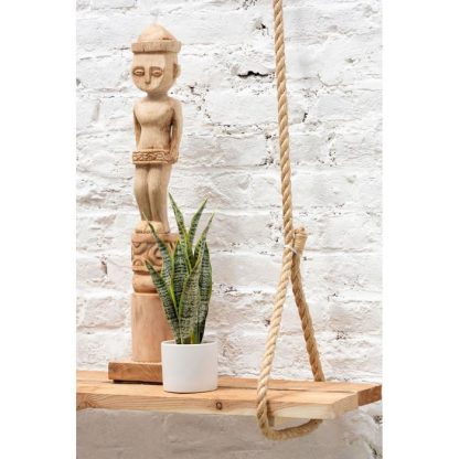 Statue & Statuette | Statuette Déco "Personnage Africain Debout" 67cm Naturel Accessoires Déco Naturel