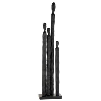 Statue & Statuette | Statuette Déco "Personnage Long" 111cm Noir Accessoires Déco Noir