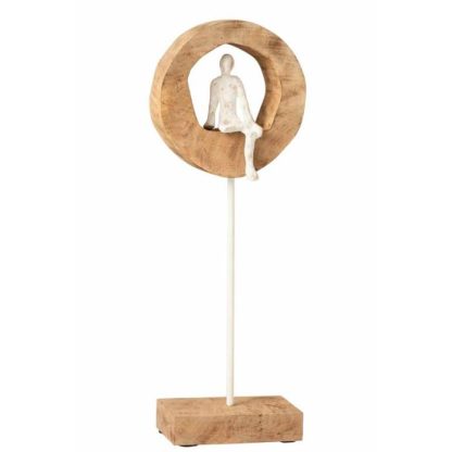 Statue & Statuette | Statue Déco "Personnage qui Pense" 48cm Naturel Accessoires Déco Naturel & Blanc