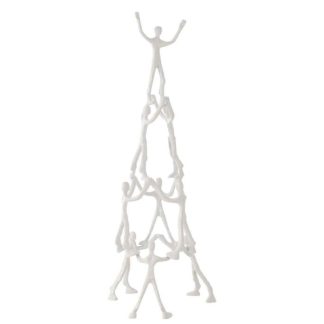 Statue & Statuette | Statuette Déco "Pyramide 9 Personnages" 73cm Blanc Accessoires Déco Blanc