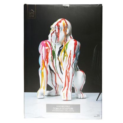 Statue & Statuette | Statuette Déco Gorille "Rainbow" 46cm Multicolore Accessoires Déco Multicolore