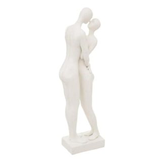 Statue & Statuette | Statuette Déco Couple "Rivi" 33cm Blanc Accessoires Déco Blanc