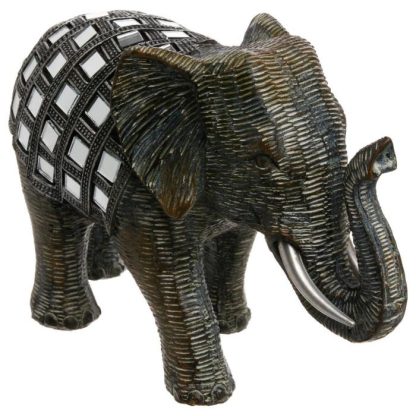 Statue & Statuette | Statue Déco "Sculpture Eléphant" 13cm Gris Accessoires Déco Gris