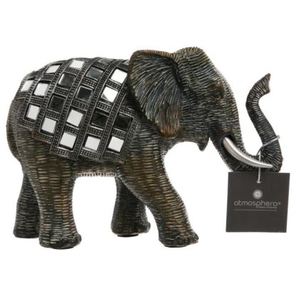 Statue & Statuette | Statue Déco "Sculpture Eléphant" 13cm Gris Accessoires Déco Gris