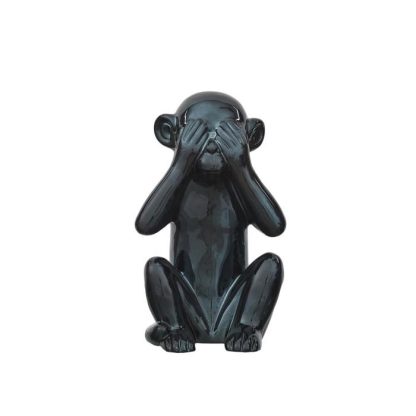 Statue & Statuette | Statuette Déco "Singe" 28cm Noir Accessoires Déco Noir