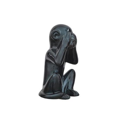 Statue & Statuette | Statuette Déco "Singe" 28cm Noir Accessoires Déco Noir