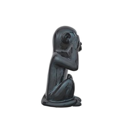 Statue & Statuette | Statuette Déco "Singe" 28cm Noir Accessoires Déco Noir