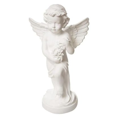 Statue & Statuette | Statuette Déco Ange "Solange" 69cm Blanc Accessoires Déco Blanc