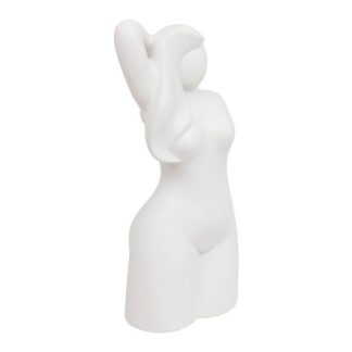 Statue & Statuette | Statuette Femme en Céramique "Soleya" 28cm Blanc Accessoires Déco Blanc