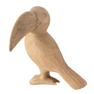 Statue & Statuette | Statuette Déco en Bois "Toucan" 25cm Naturel Accessoires Déco Naturel