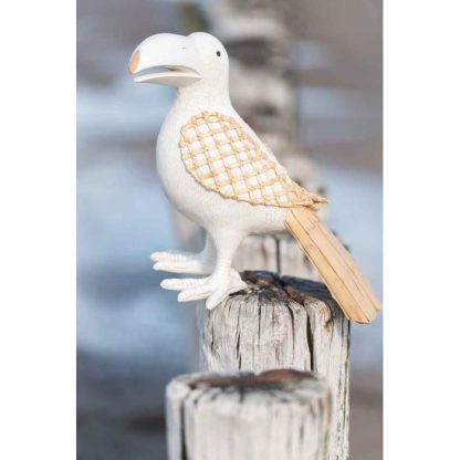 Statue & Statuette | Statuette Déco "Toucan" 38cm Blanc & Naturel Accessoires Déco Blanc & Naturel