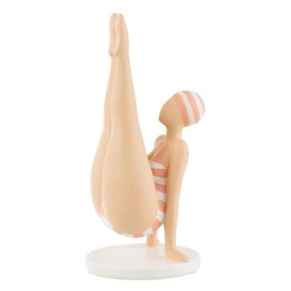 Statue & Statuette | Statuette Femme Sur Les Mains "Yoga" 26cm Orange Accessoires Déco Orange