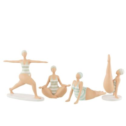 Statue & Statuette | Statuette Femme Sur Les Mains "Yoga" 26cm Vert Accessoires Déco Statue & Statuette