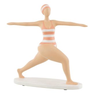 Statue & Statuette | Statuette Femme Stretch "Yoga" 30cm Orange Accessoires Déco Orange