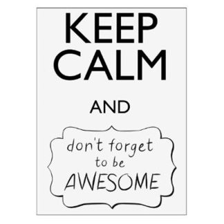 Sticker | Sticker Mural Keep Calm "Awesome" 30x40cm Noir Décoration Murale Noir