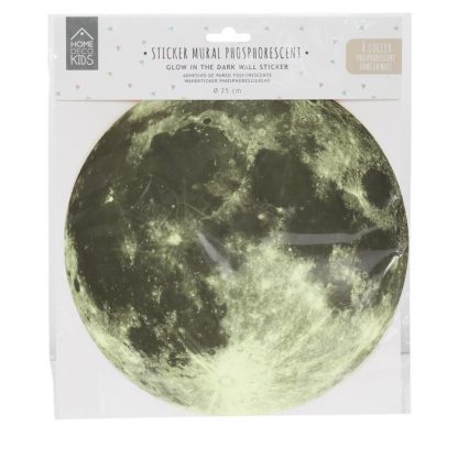 Sticker | Sticker Mural Phosphorescent "Lune" 25cm Vert Décoration Murale Sticker