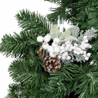 Sujet de Noël | Sujet de Noël Enneigé "Branche de Baie" 26cm Blanc Décoration de Noël Blanc