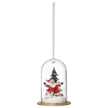 Sujet de Noël | Sujet de Noël "Père Noël Cloche" 10cm Blanc Décoration de Noël Blanc & Rouge