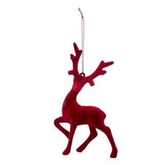 Sujet de Noël | Sujet de Noël "Renne" 16cm Rouge Décoration de Noël Rouge