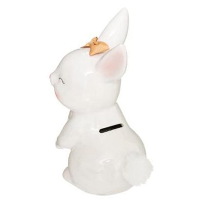 Tirelire | Tirelire Enfant "Lapin" 22cm Blanc Accessoires Déco Blanc