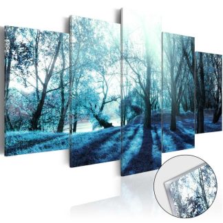 Toile & Tableau | Tableau sur Verre Acrylique "Blue Glade" Décoration Murale Multicolore