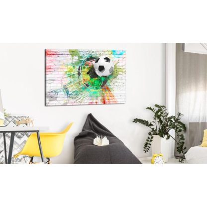 Toile & Tableau | Tableau Imprimé "Colourful Sport Football" Décoration Murale Multicolore