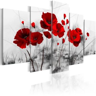 Toile & Tableau | Tableau Imprimé "Coquelicots Rouge Miracle" Décoration Murale Multicolore