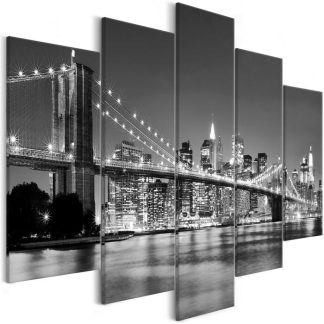 Toile & Tableau | Tableau "Dream About New York 5 Panneaux Wide" 100x225cm Décoration Murale Multicolore