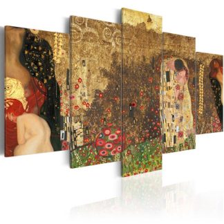 Toile & Tableau | Tableau Imprimé "Klimt’s Muses" Décoration Murale Multicolore