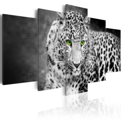 Toile & Tableau | Tableau Imprimé "Leopard Black&white" Décoration Murale Multicolore