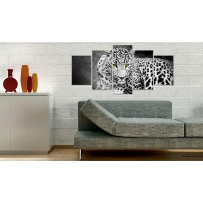 Toile & Tableau | Tableau Imprimé "Leopard Black&white" Décoration Murale Multicolore