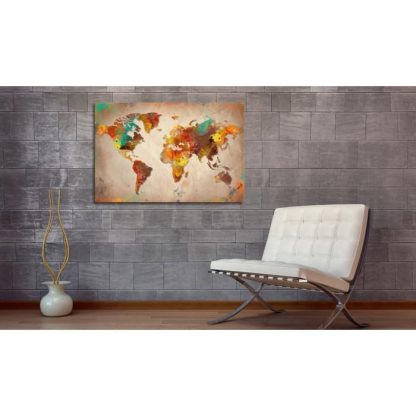 Toile & Tableau | Tableau Imprimé "Painted World" Décoration Murale Multicolore