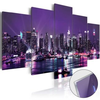 Toile & Tableau | Tableau sur Verre Acrylique "Purple Sky" Décoration Murale Multicolore