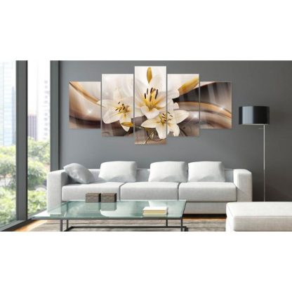 Toile & Tableau | Tableau sur Verre Acrylique "Shiny Lily" Décoration Murale Multicolore