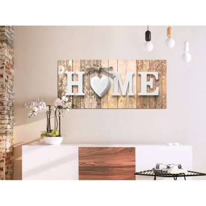 Toile & Tableau | Tableau Imprimé "Smell of Home Beige Wide" 45x100cm Décoration Murale Multicolore