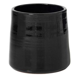 Vase | Cache Pot en Céramique "Tolga" 24cm Noir Vase Noir