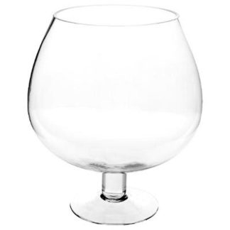 Vase | Coupe sur Pied "Cognac" 24cm Transparent Vase Transparent